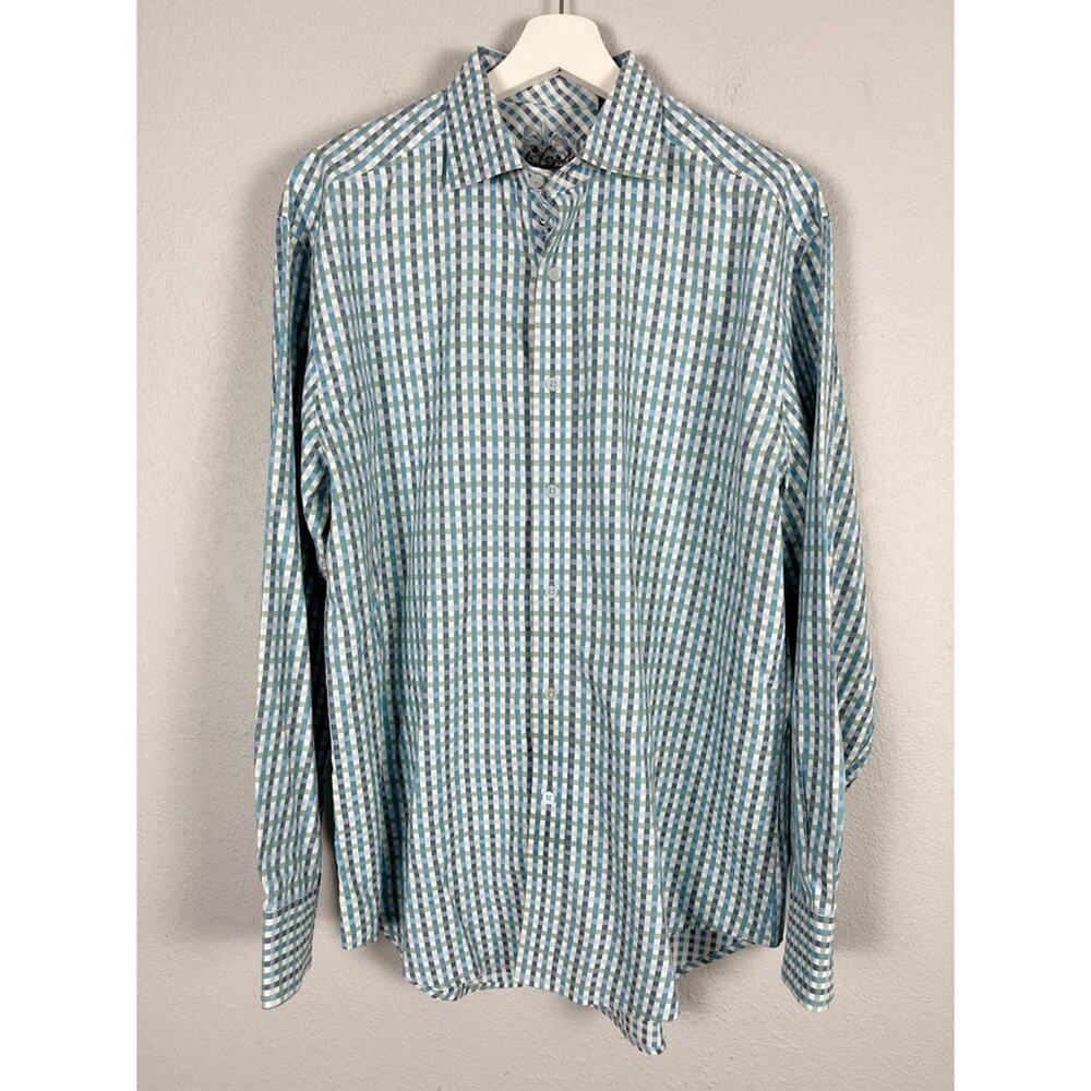 Robert Graham Plaid Button Down Embroidered Shirt